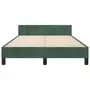 VIDAXL Cadre de lit avec tete de lit Vert fonce 120x200 cm Velours