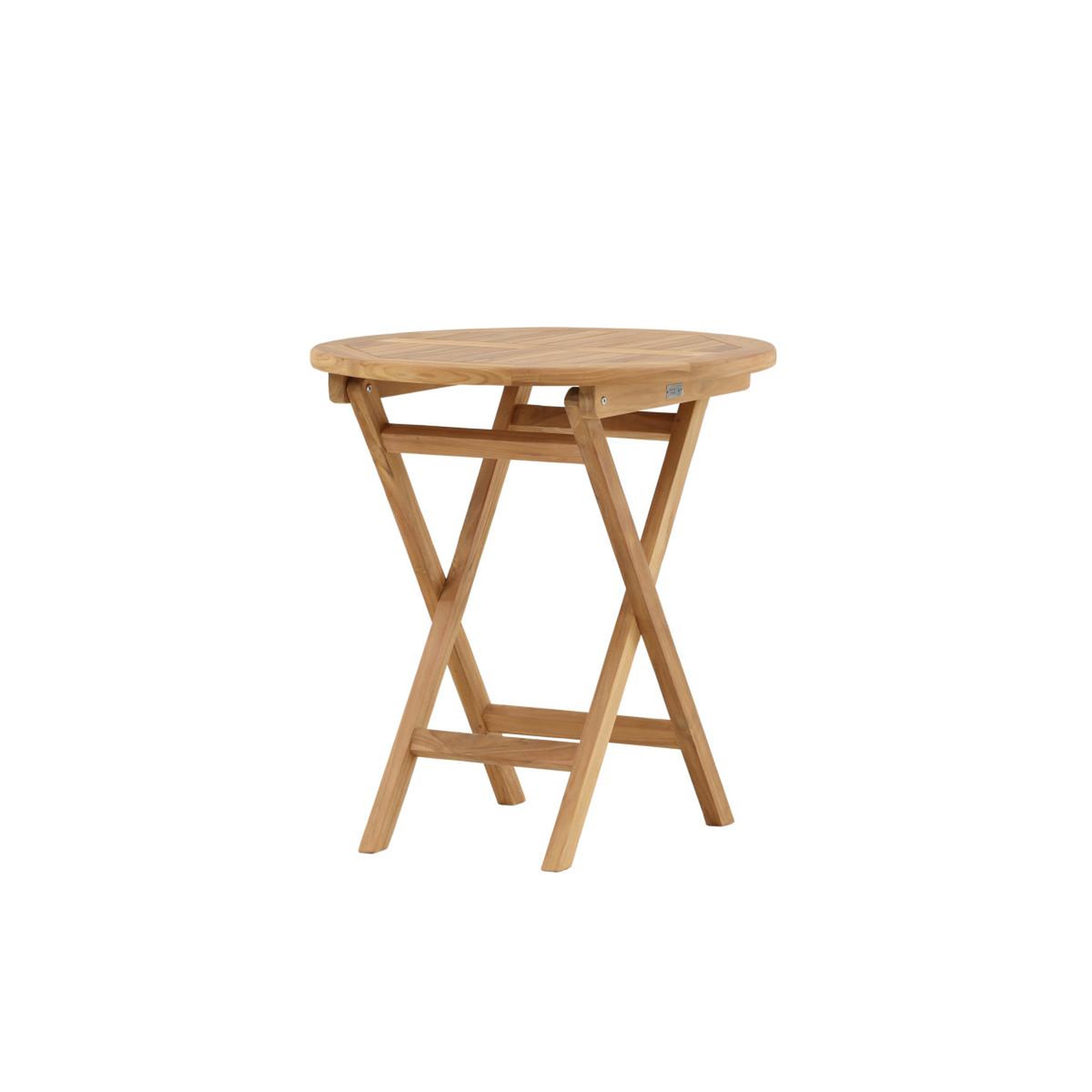 Voir la diapositive 5 : Paris Prix Table de jardin ronde en teck  kenya  70cm naturel