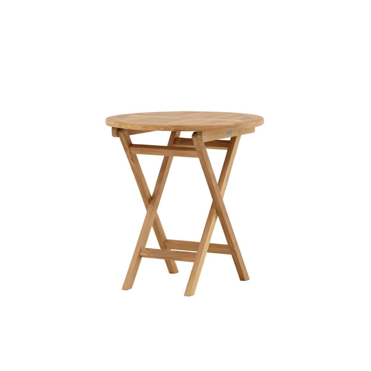 Paris Prix Table de Jardin Ronde en Teck  Kenya  70cm Naturel
