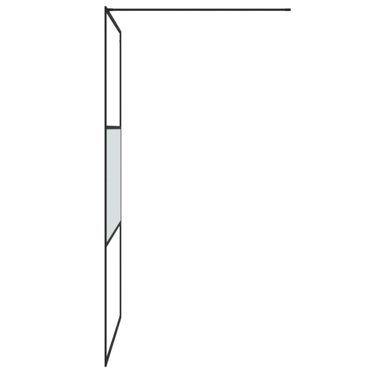 VIDAXL Paroi de douche Noir 115x195 cm Verre ESG demi-depoli