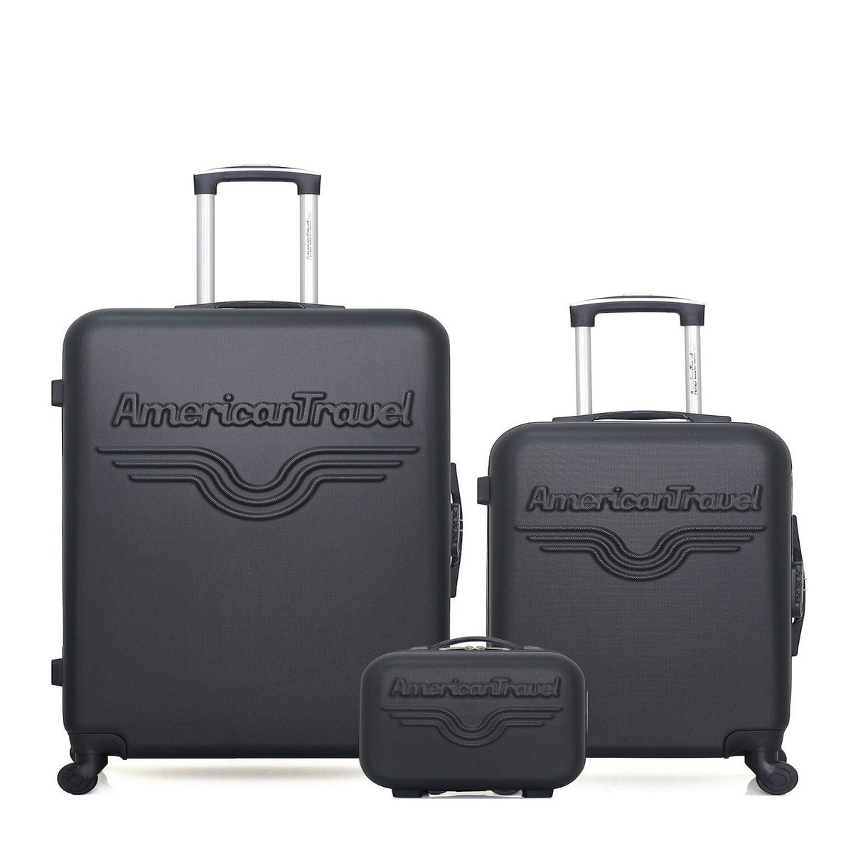 AMERICAN TRAVEL AMERICAN TRAVEL - LOT DE 3 - Valises grand format, cabine et vanity CHELSEA