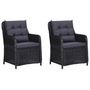 Voir la diapositive 5 : VIDAXL Ensemble a manger de jardin 3 pcs Noir
