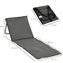 Voir la diapositive 3 : OUTSUNNY Lot de 2 tapis de plage rembourrés pliables - matelas de plage - dossier inclinable, rangement - métal polyester gris