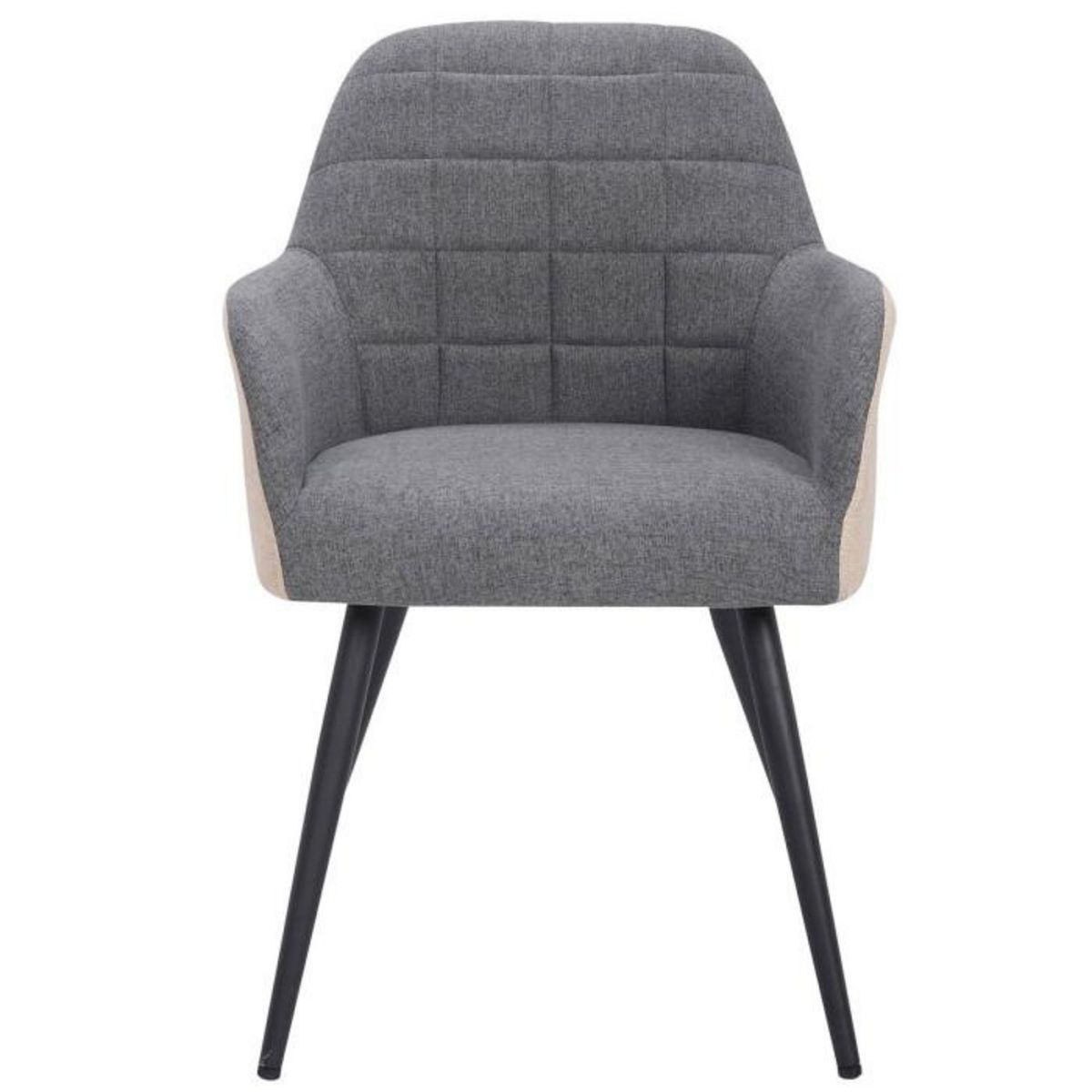 Paris Prix Lot de 2 Fauteuils Design  Singolo  81cm Beige & Gris