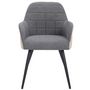 Voir la diapositive 3 : Paris Prix Lot de 2 Fauteuils Design  Singolo  81cm Beige & Gris