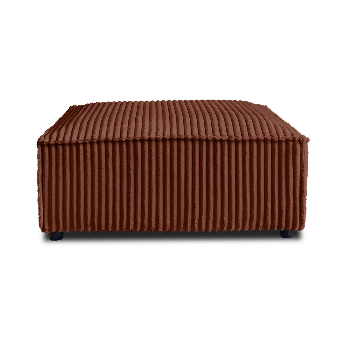 LISA DESIGN Stella - pouf - en velours côtelé grosses côtes