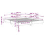 Voir la diapositive 6 : VIDAXL Cadre de lit sans matelas chene fume 200x200 cm bois ingenierie