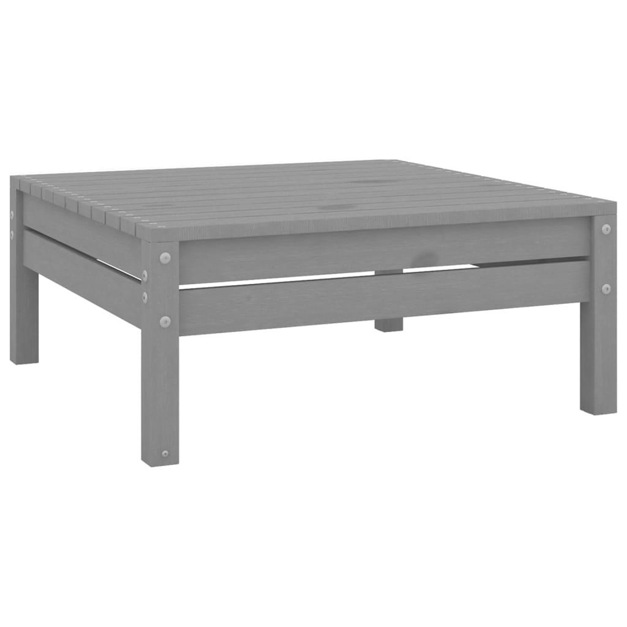 Voir la diapositive 5 : VIDAXL Salon de jardin 8 pcs Bois de pin massif Gris