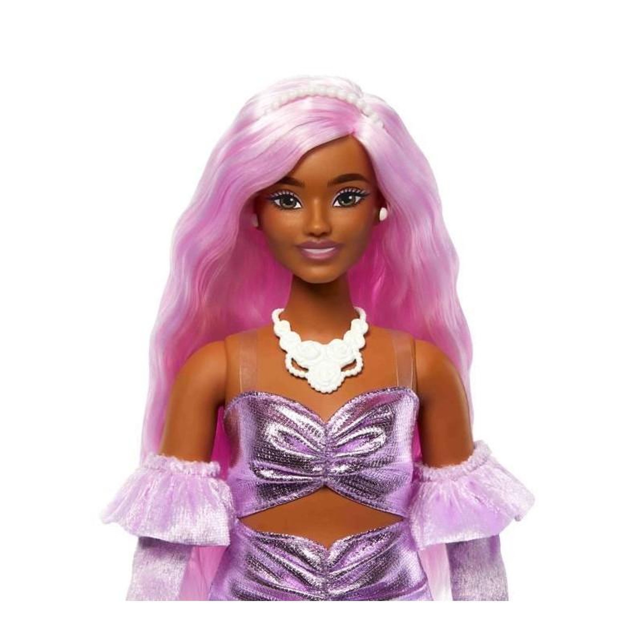 Voir la diapositive 3 : BARBIE Barbie-Deluxe Style-Poupée Barbie a Robe Rose Brillante HYV25