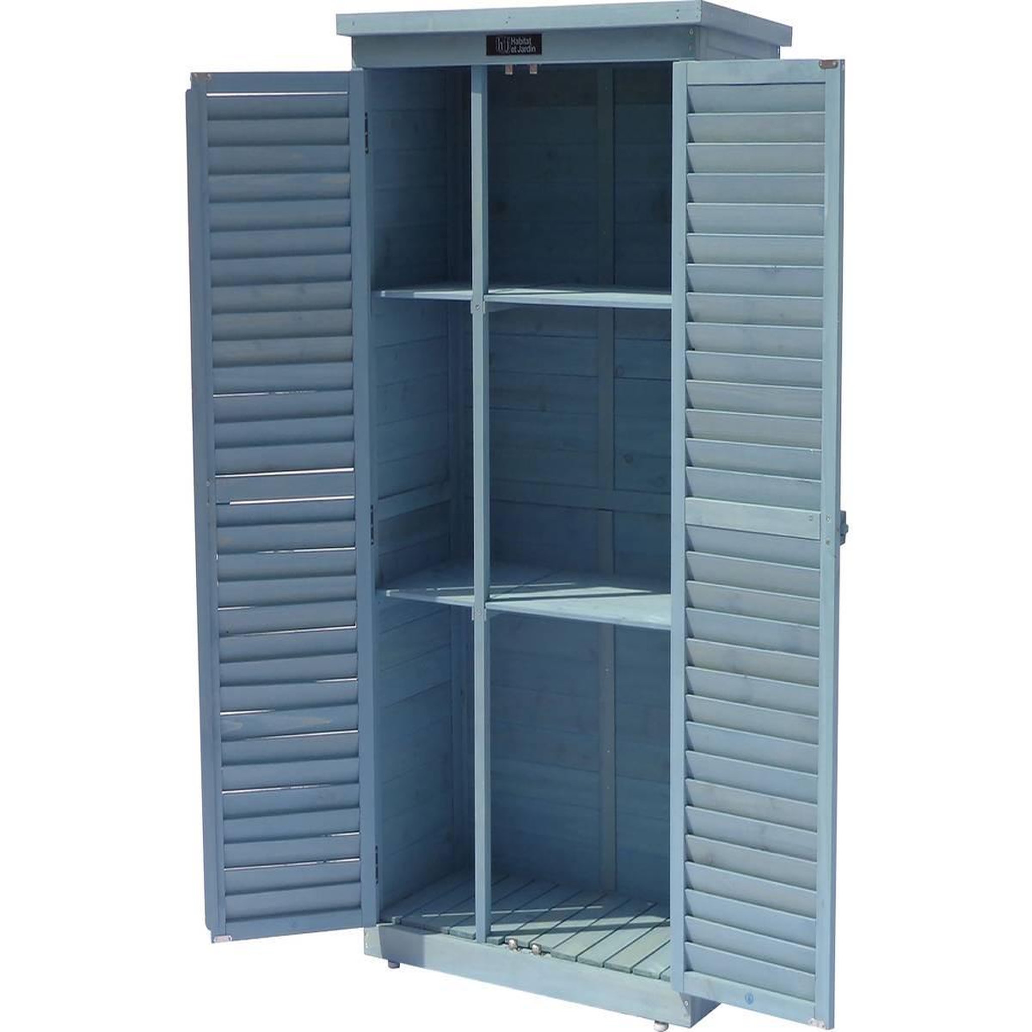 Voir la diapositive 3 : Habitat et Jardin Armoire de jardin  space  - 87 x 46.5 x 160 cm - bleu ciel