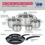 Voir la diapositive 2 : ELO Ensemble de 2 Poêles de cuisson 20 et 32 cm et 5 faitouts 12, 14, 16, 20 et 24 cm Elo Prima Brillant