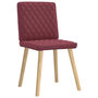Voir la diapositive 4 : VIDAXL Chaises a manger lot de 2 rouge bordeaux tissu