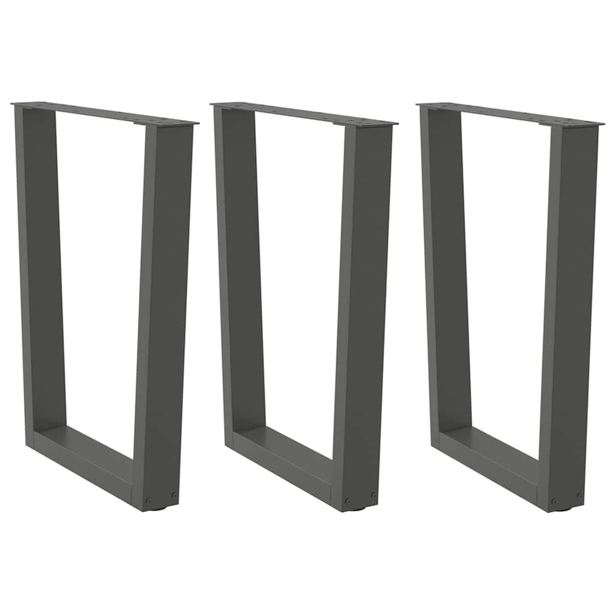 VIDAXL Pieds de table a manger forme de V 3 pcs 70x(72-73,3) cm acier