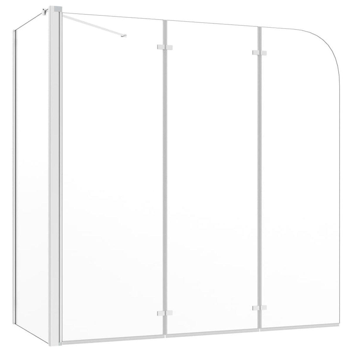 VIDAXL Enclos de bain 120x69x130 cm Verre trempe Transparent