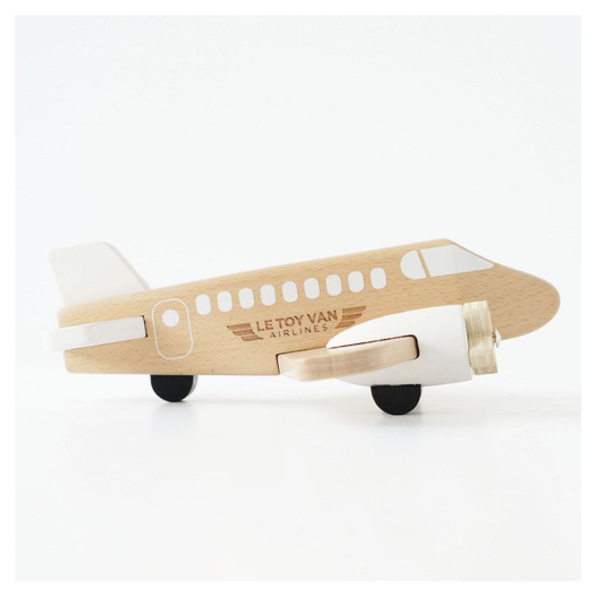 Le Toy Van Avion en bois naturel 20cm