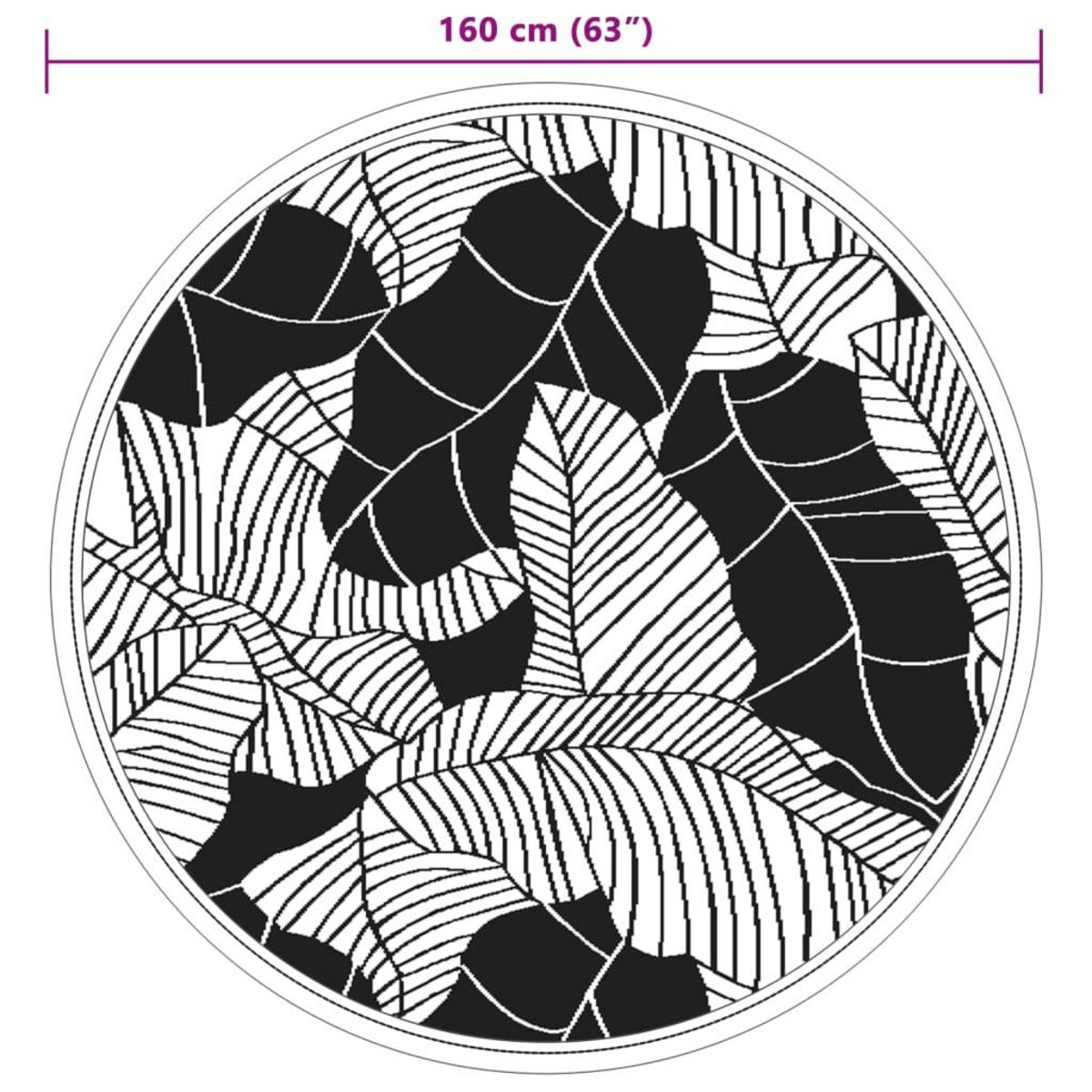 VIDAXL Tapis d'exterieur ARAKIL vert Ø160 cm PP