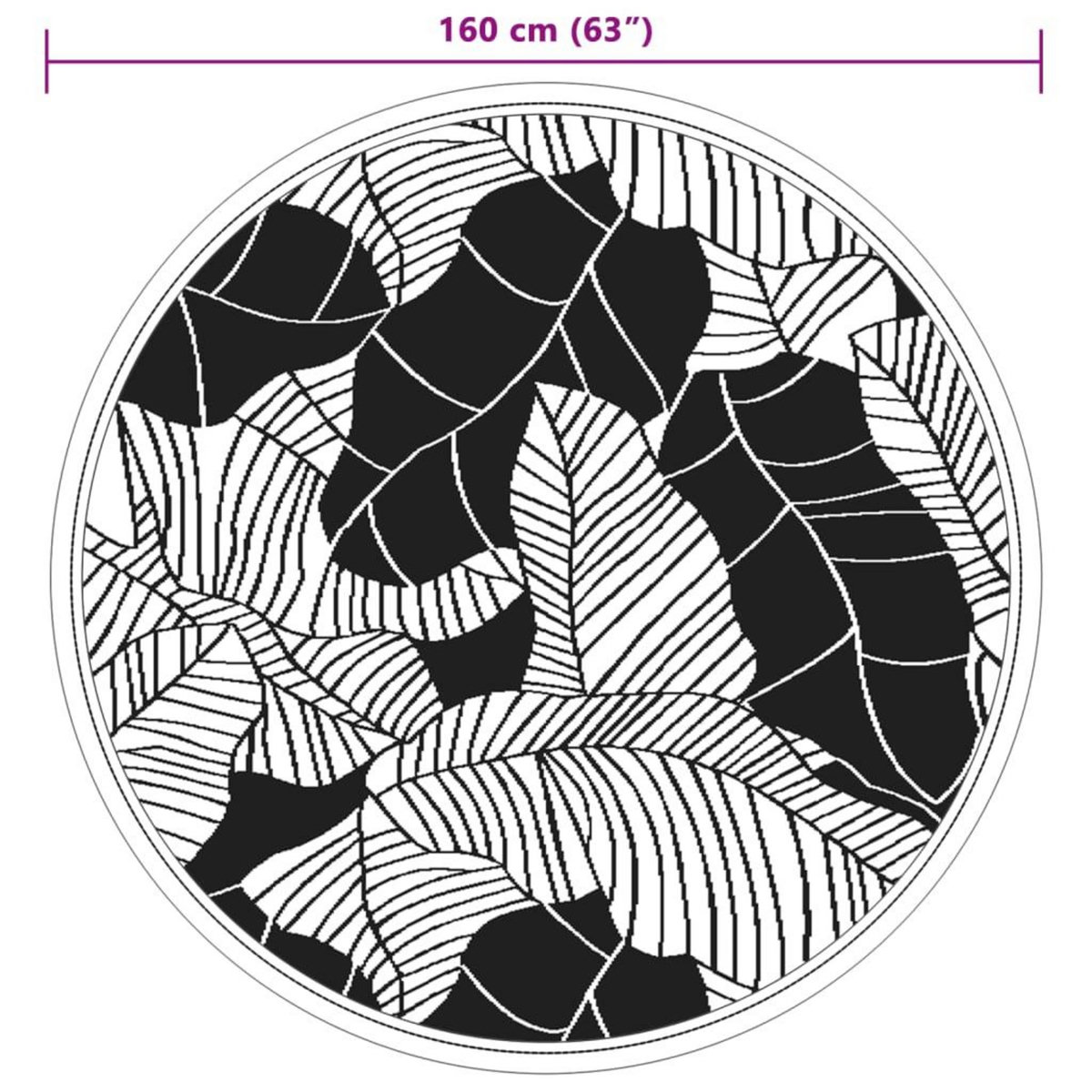 VIDAXL Tapis d'exterieur ARAKIL vert Ø160 cm PP