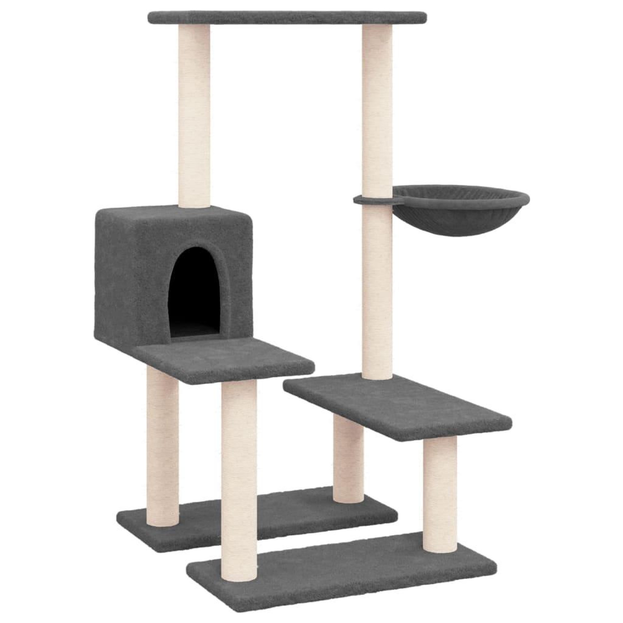 Voir la diapositive 2 : VIDAXL Arbre a chat avec griffoirs en sisal Gris fonce 94,5 cm
