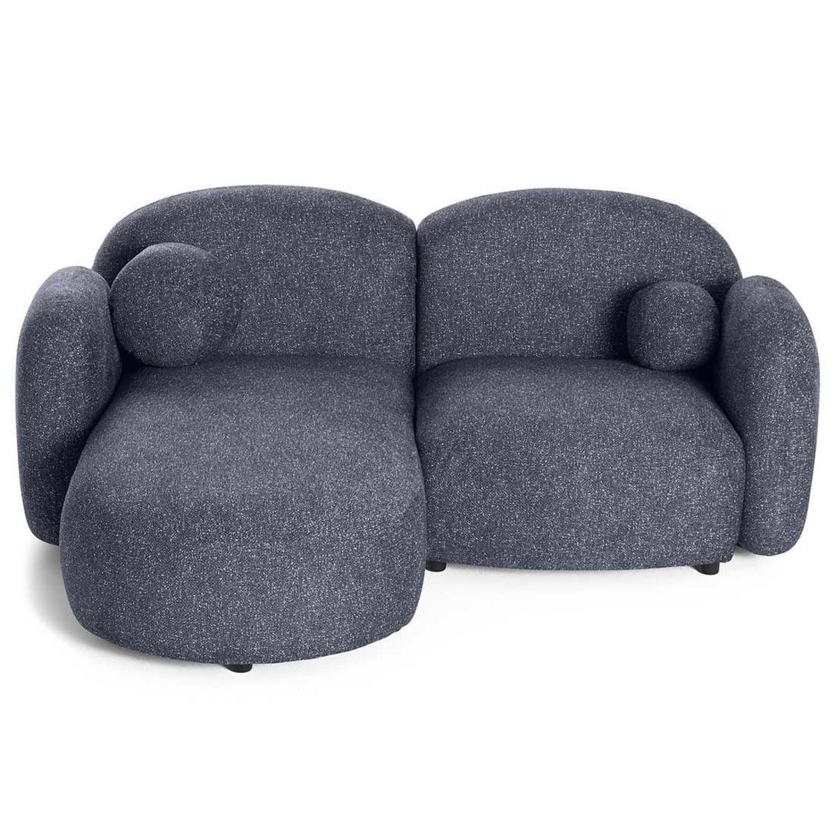 LISA DESIGN Velris - canapé d'angle gauche 3 places en tissu moucheté