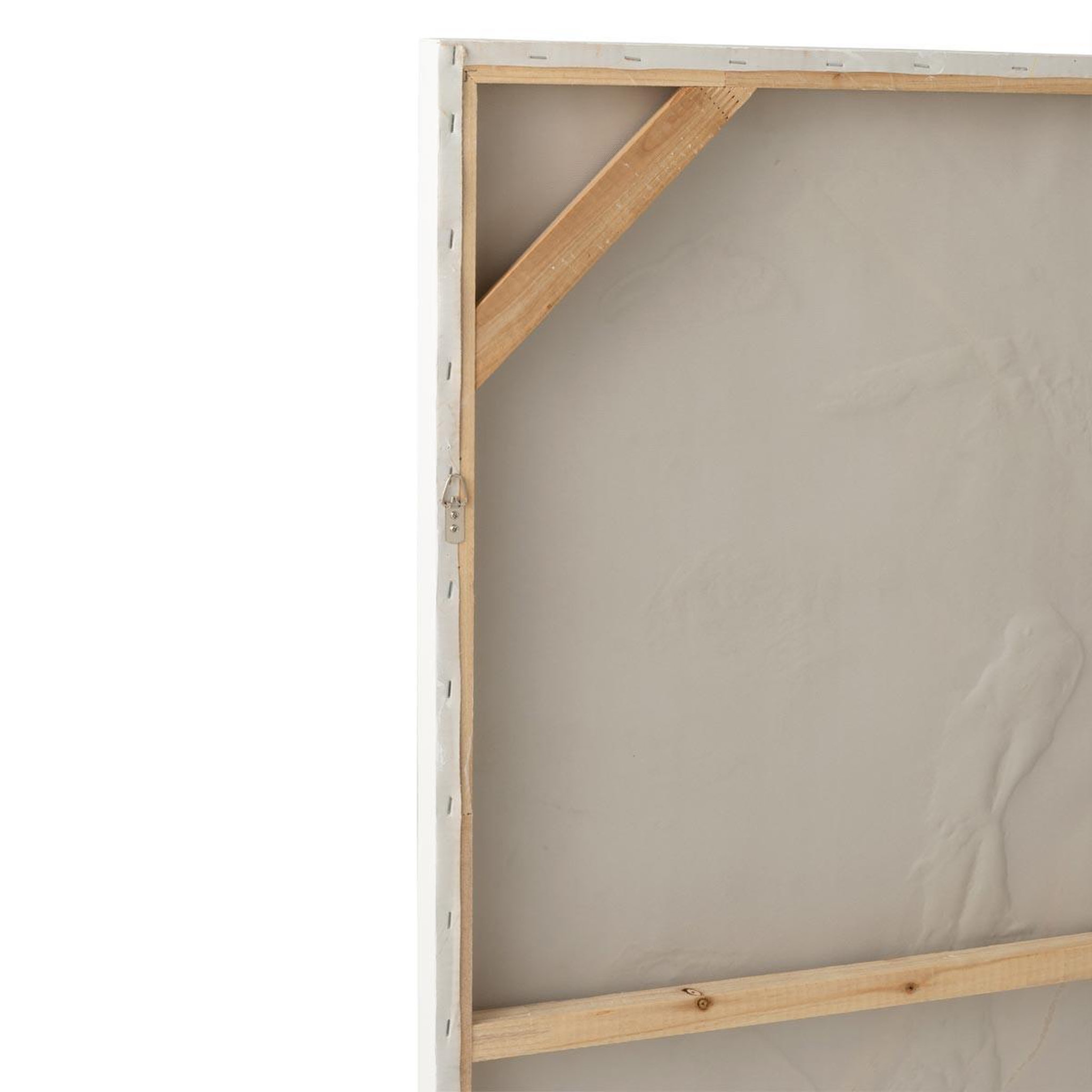 Voir la diapositive 3 : J-LINE Tableau déco  cercles  82x122cm orange & blanc cassé