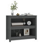 Voir la diapositive 4 : VIDAXL Bibliotheque Gris 80x35x68 cm Bois de pin massif