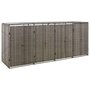 Voir la diapositive 1 : VIDAXL Abri pour poubelle quadruple Gris 274x80x117 cm Resine tressee