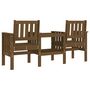 Voir la diapositive 5 : VIDAXL Banc de jardin avec table 2 places brun miel bois massif de pin
