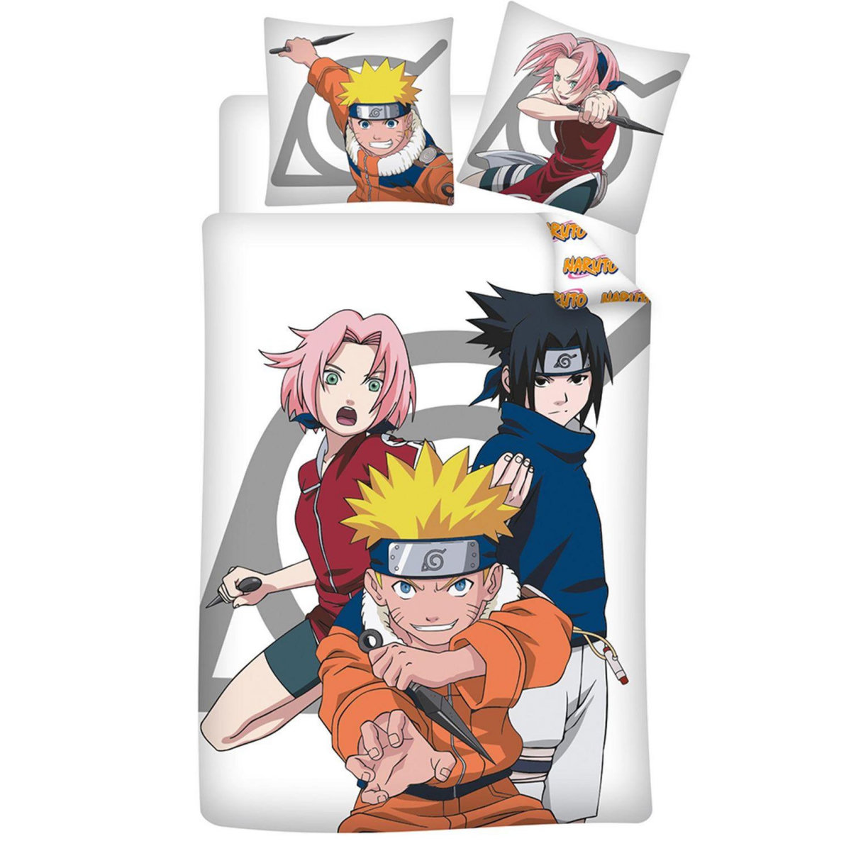 Parure Housse de couette enfant en polycoton NARUTO