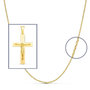 Voir la diapositive 2 : L'ATELIER D'AZUR Pendentif  - Médaille Christ sur la Croix Or 18 Carats 750/000 Jaune - Chaine Offerte