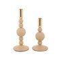 Voir la diapositive 1 : Paris Prix Lot de 2 Chandeliers  Aster  25cm Rose & Or
