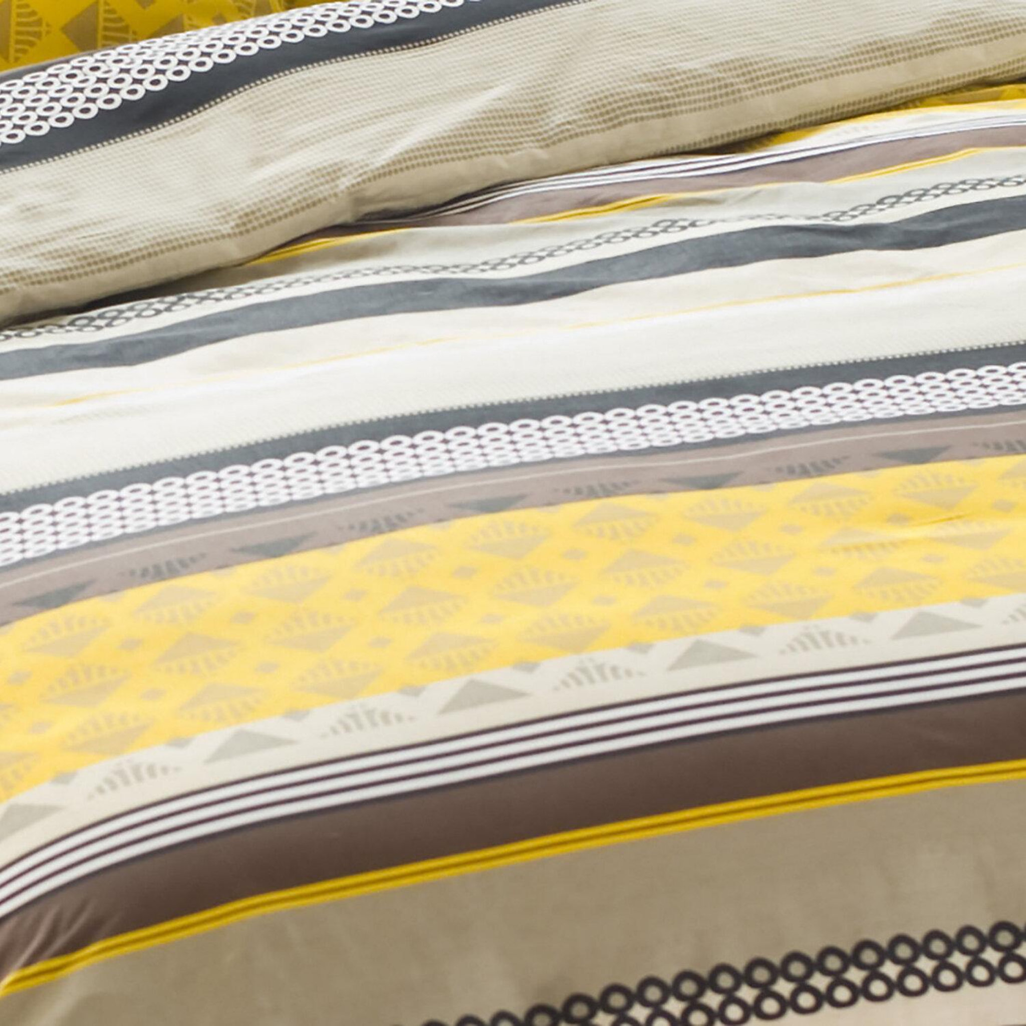 Voir la diapositive 2 : Home collection Parure housse de couette 3pcs 240x220cm 100%coton 57fils queenie