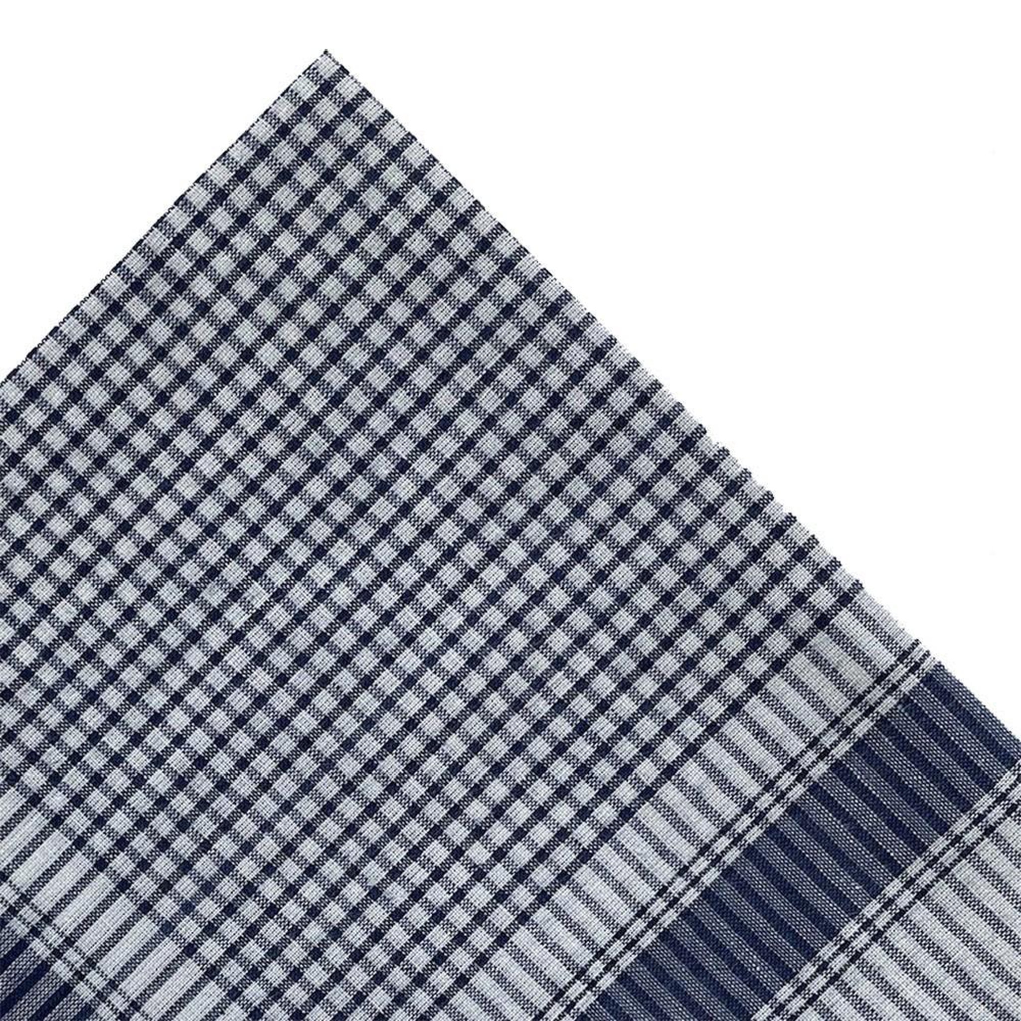 Voir la diapositive 2 : VANDERSICKEL Lot de 12 mouchoirs homme Vichy 40x40 cm 100% coton