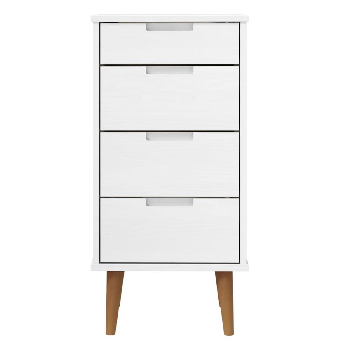 VIDAXL Commode MOLDE Blanc 40x35x82 cm Bois de pin massif