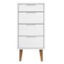 Voir la diapositive 4 : VIDAXL Commode MOLDE Blanc 40x35x82 cm Bois de pin massif