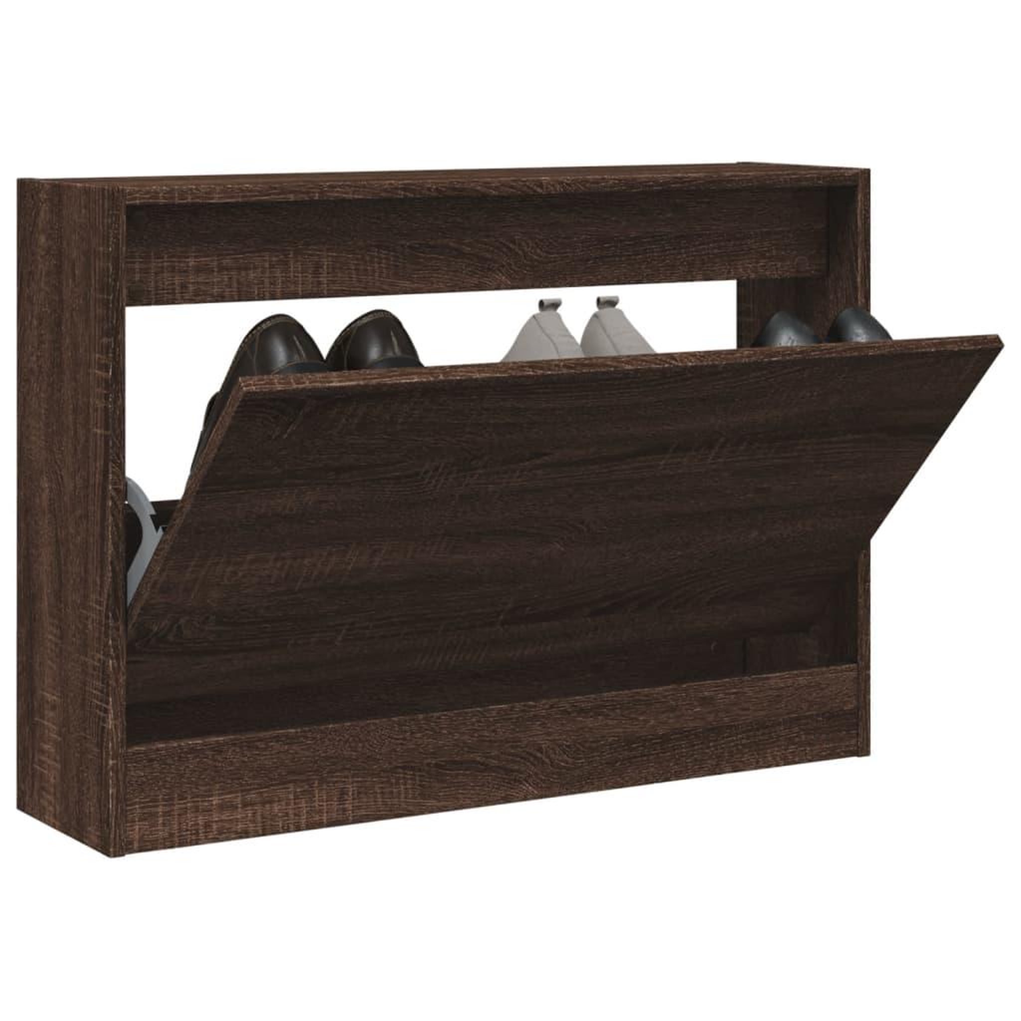 VIDAXL Armoire a chaussures chene marron 80x21x57 cm Bois d'ingenierie
