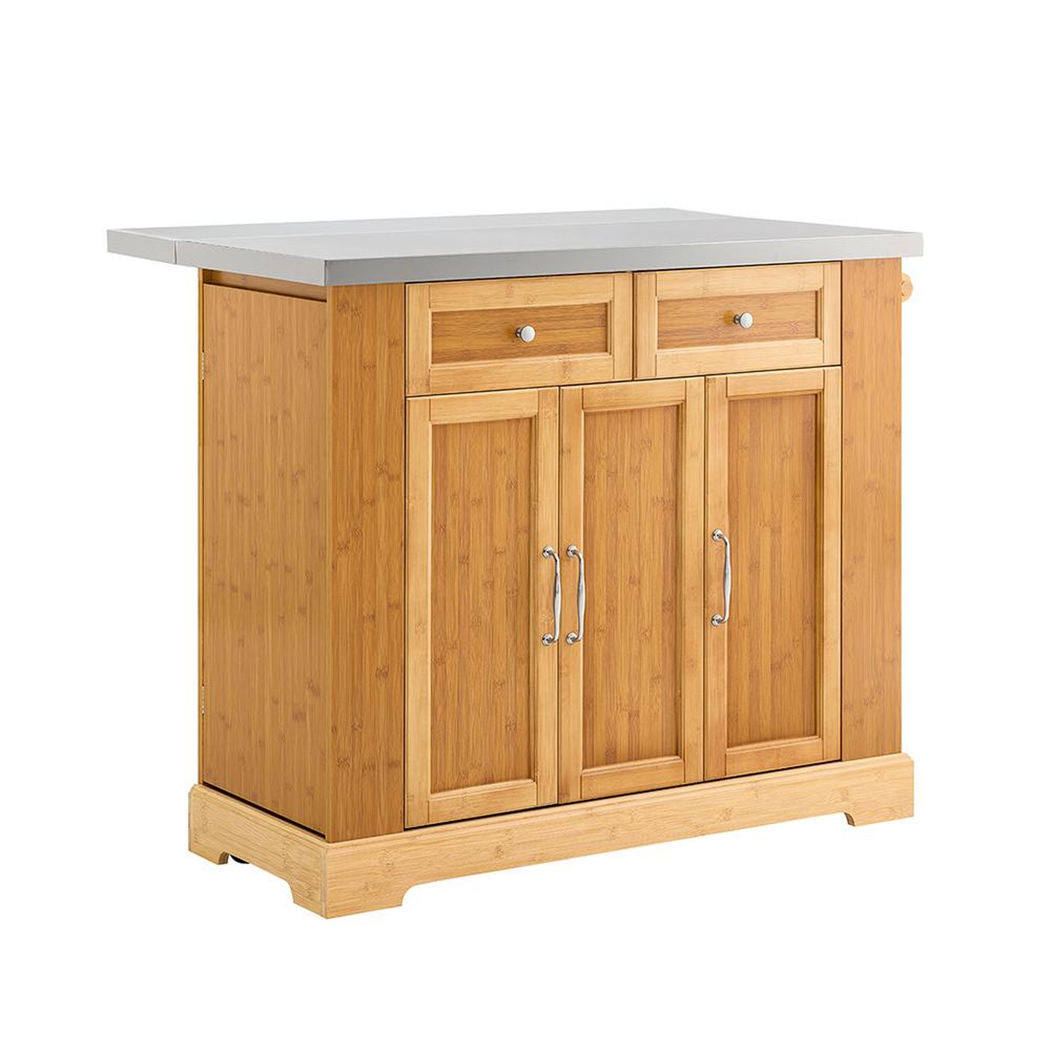 SOBUY SoBuy - Îlot De Cuisine à deux tiroirs - Couleur Bois - 107x43x92.5cm - Rustique - FKW130-N