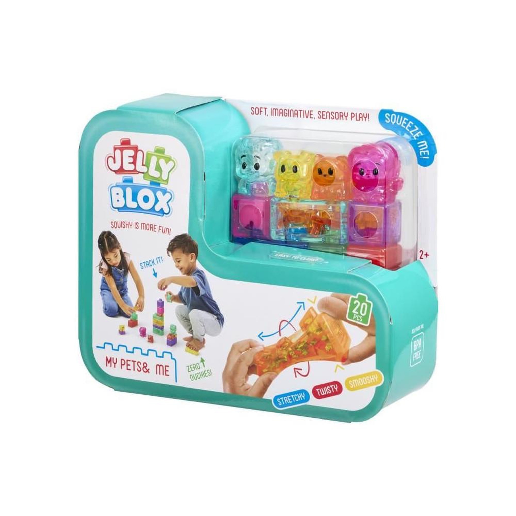 Voir la diapositive 3 : GOLIATH My Pets and Me - Jeu de construction - JELLY BLOX - GOLIATH - 20 blocs - 2 personnages - 2 animaux - Des 2 ans