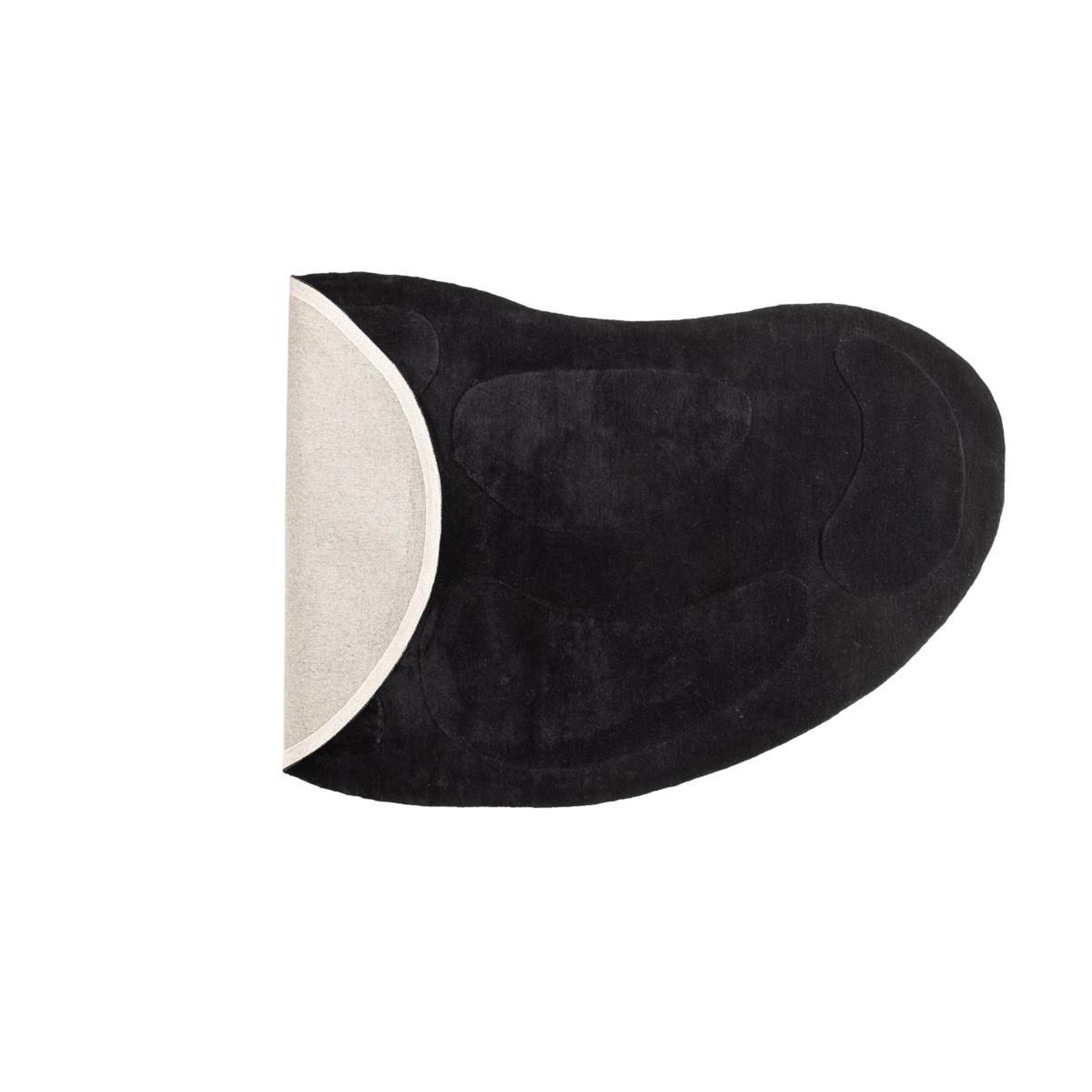 Voir la diapositive 2 : Paris Prix Tapis déco ovale en laine  enard  175x290cm noir
