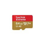 SANDISK Carte Micro SD 64Go microSD Extreme  Plus  + Adaptateur