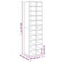 Voir la diapositive 6 : VIDAXL Meuble a chaussures Chene fume 54x34x183 cm Bois d'ingenierie