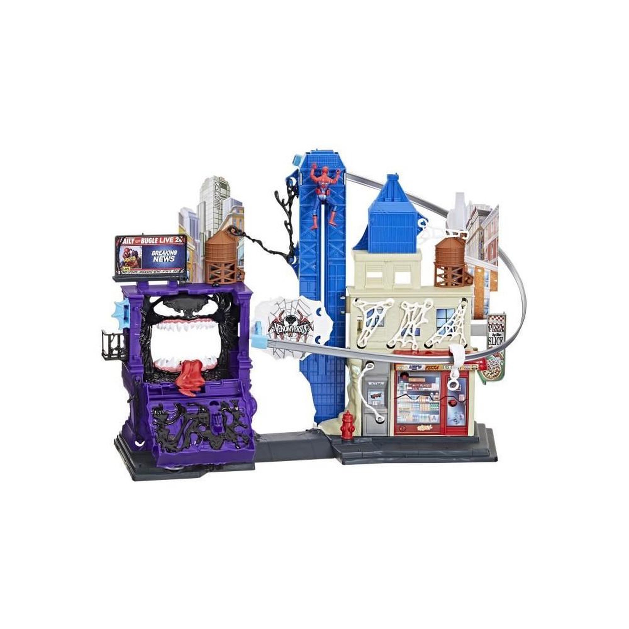 Voir la diapositive 2 : HASBRO Spiderman La ville des lanceurs de toiles, coffret pour enfants, Marvel Spider-Man VenomVersus, des 4 ans