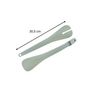 Voir la diapositive 5 : Fackelmann Set de 2 Saladiers en inox de 20,5 cm et 25 cm de diamètre et couverts à salade en plastique Fackelmann