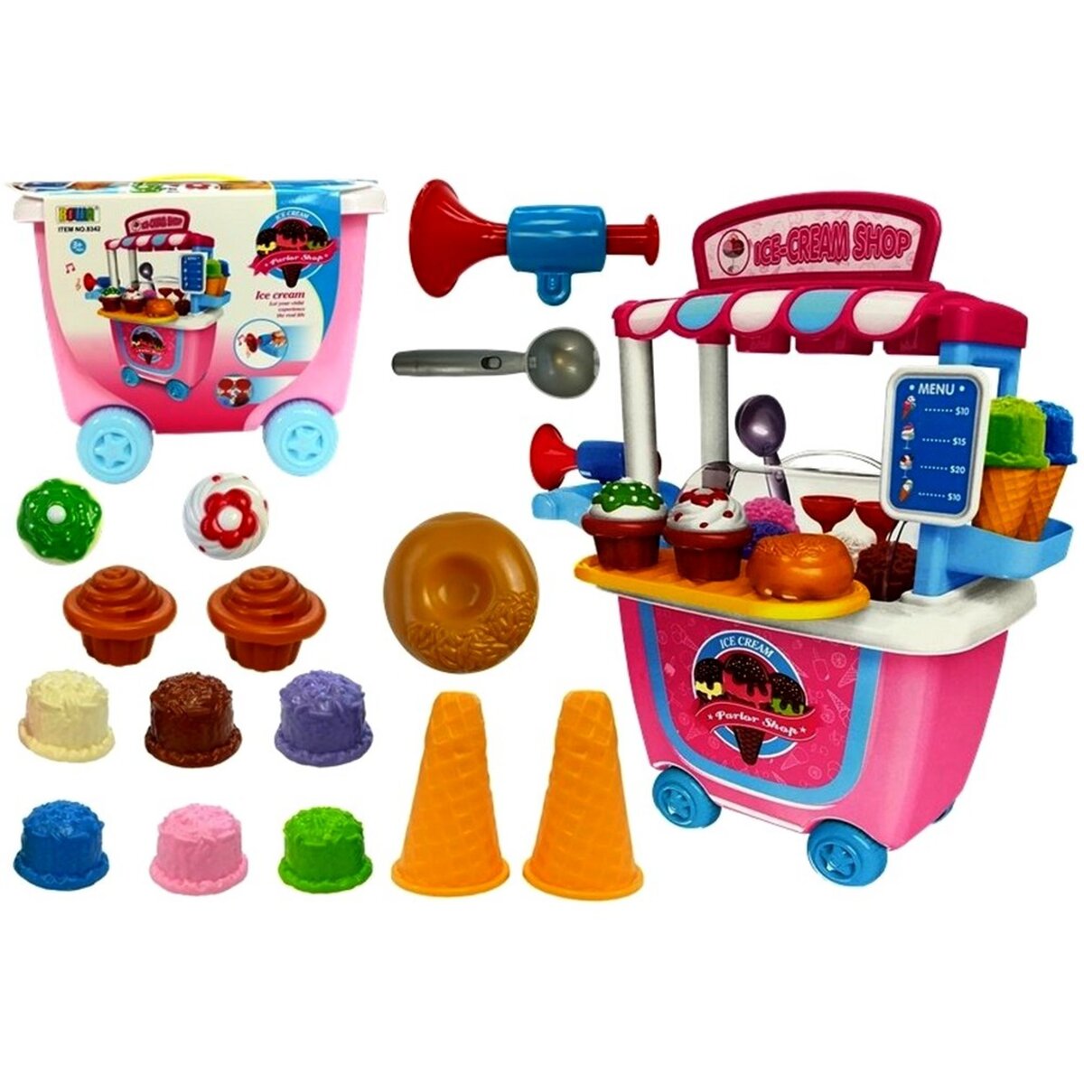 Stand vendeur fruit legume dinette jouet chariot enfant marchand - guizmax  - Autre jeux d'imitation - Achat & prix