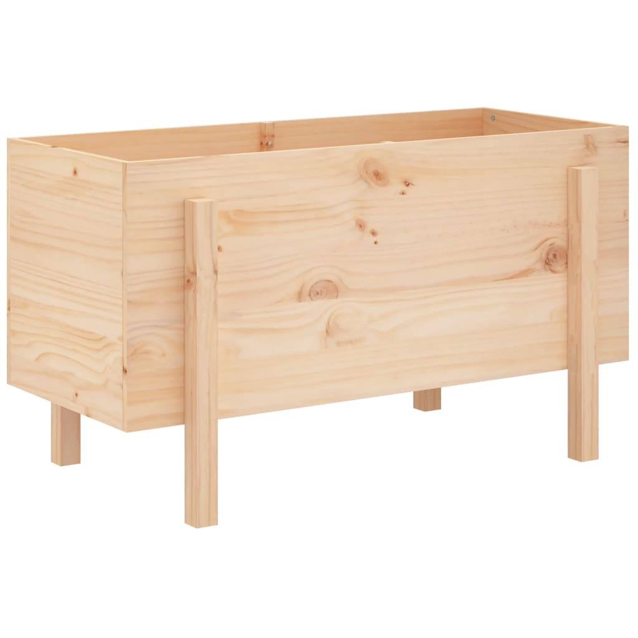 Voir la diapositive 2 : VIDAXL Lit sureleve de jardin 101x50x57 cm bois de pin massif