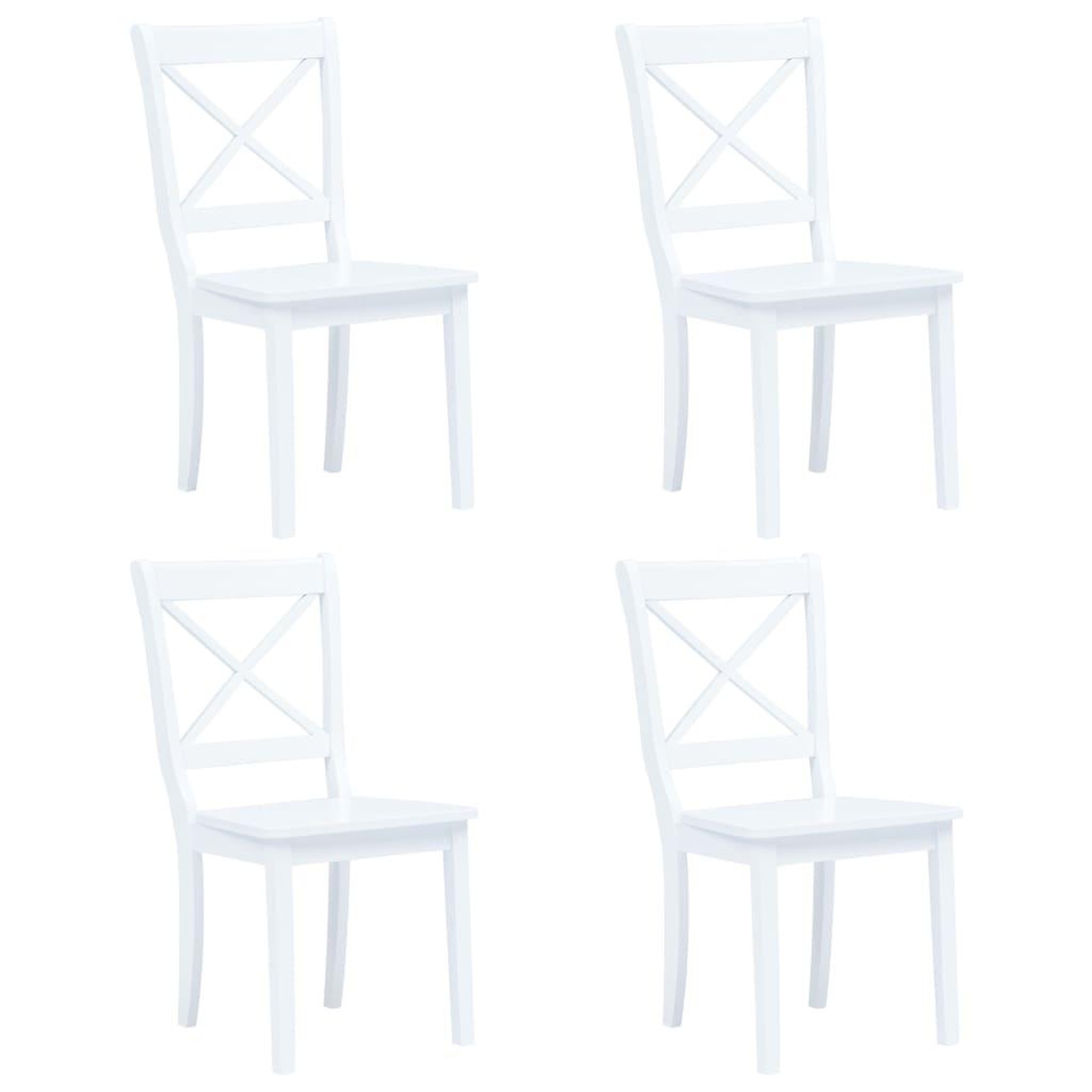 Voir la diapositive 2 : VIDAXL Ensemble de salle a manger 5 pcs Bois d'hevea Blanc