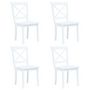 Voir la diapositive 2 : VIDAXL Ensemble de salle a manger 5 pcs Bois d'hevea Blanc