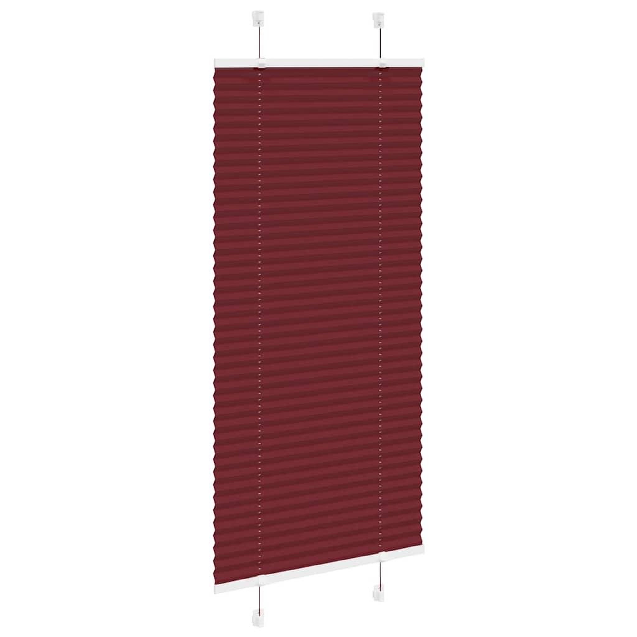 Voir la diapositive 3 : VIDAXL Store plisse rouge bordeaux 60x100 cm largeur du tissu 59,4 cm