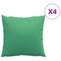 Voir la diapositive 2 : VIDAXL Coussins de canape lot de 4 vert 50x50 cm tissu
