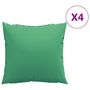 Voir la diapositive 2 : VIDAXL Coussins de canape lot de 4 vert 50x50 cm tissu