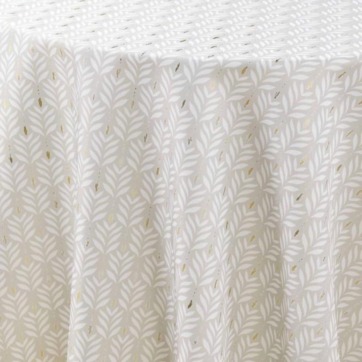 Paris Prix Nappe Ronde Imprimé  Piana  180cm Naturel